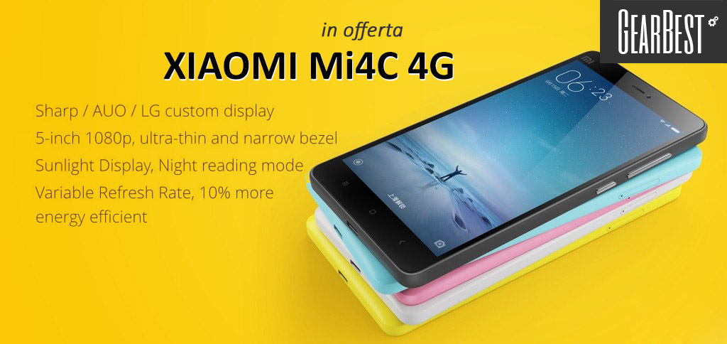 XIAOMI Mi4C 4G Smartphone in offerta