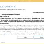 Windows 10: Accettazione Licenza