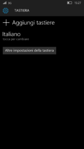 Tastiera Italiano su Windows 10 Mobile - Fig. 06