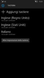 Tastiera su Windows 10 Mobile - Fig. 05