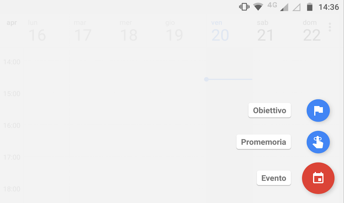 Google Calendar Obiettivo